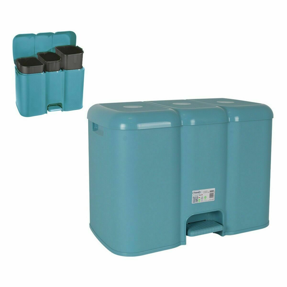 Waste bin Tontarelli Patty Blue (4 Units) Tontarelli