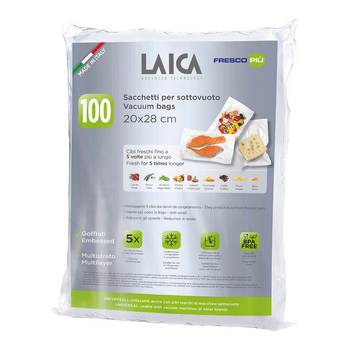 Vacuum Bags LAICA VT3501 100 Pieces 20 x 28 cm LAICA