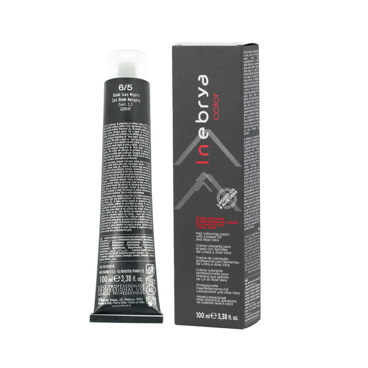 Permanent Dye Inebrya Nº 6/5 Dark Blonde Mahogany 100 ml