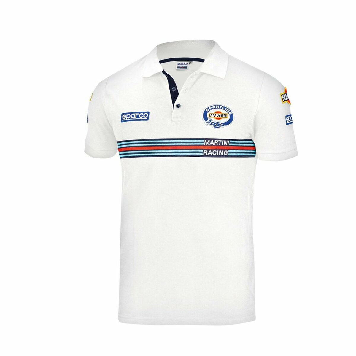 Short Sleeve Polo Shirt Sparco MARTINI-R White M Sparco