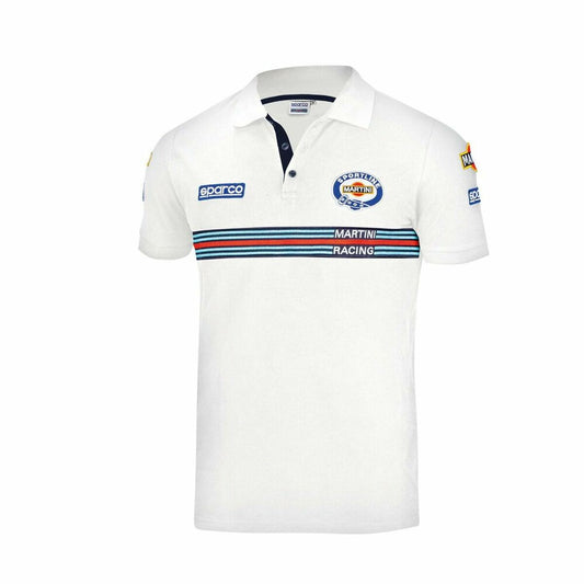 Short Sleeve Polo Shirt Sparco MARTINI-R White M