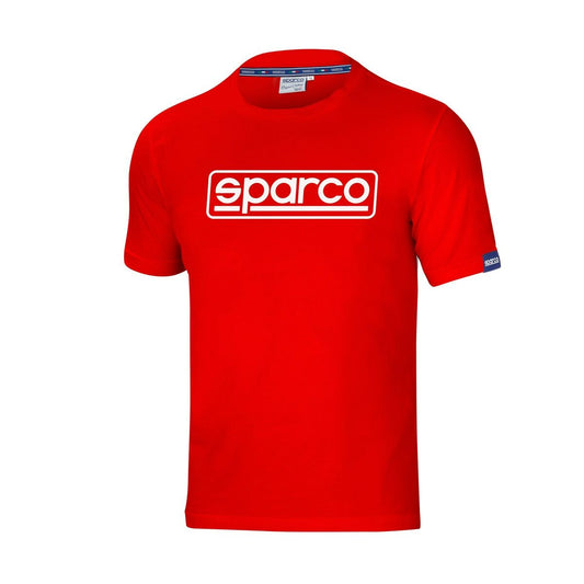 Men’s Short Sleeve T-Shirt Sparco FRAME Red L