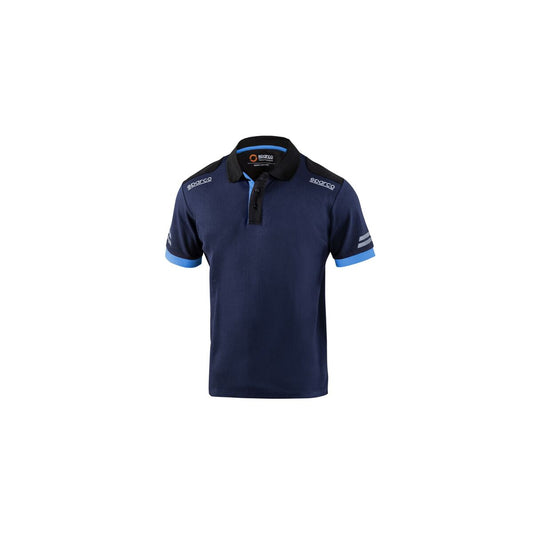 Men’s Short Sleeve Polo Shirt Sparco TW Blue Dark blue