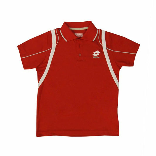 Children’s Short Sleeve Polo Shirt Lotto Attack PL Red Lotto