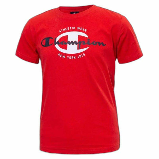 Children’s Short Sleeve T-Shirt Champion Crewneck Red Champion