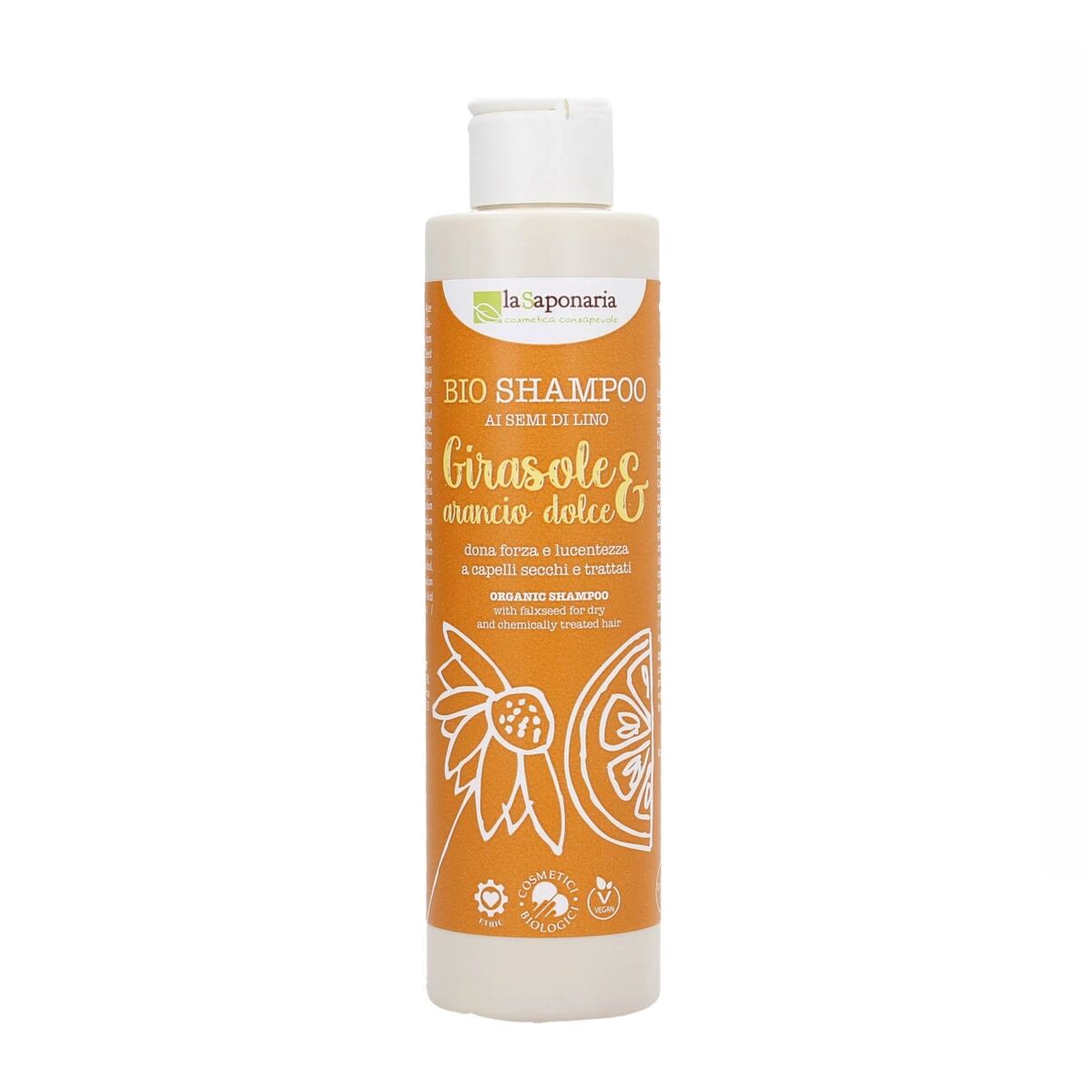 Shampoo La Saponaria Bio 200 ml Orange Sunflower La Saponaria