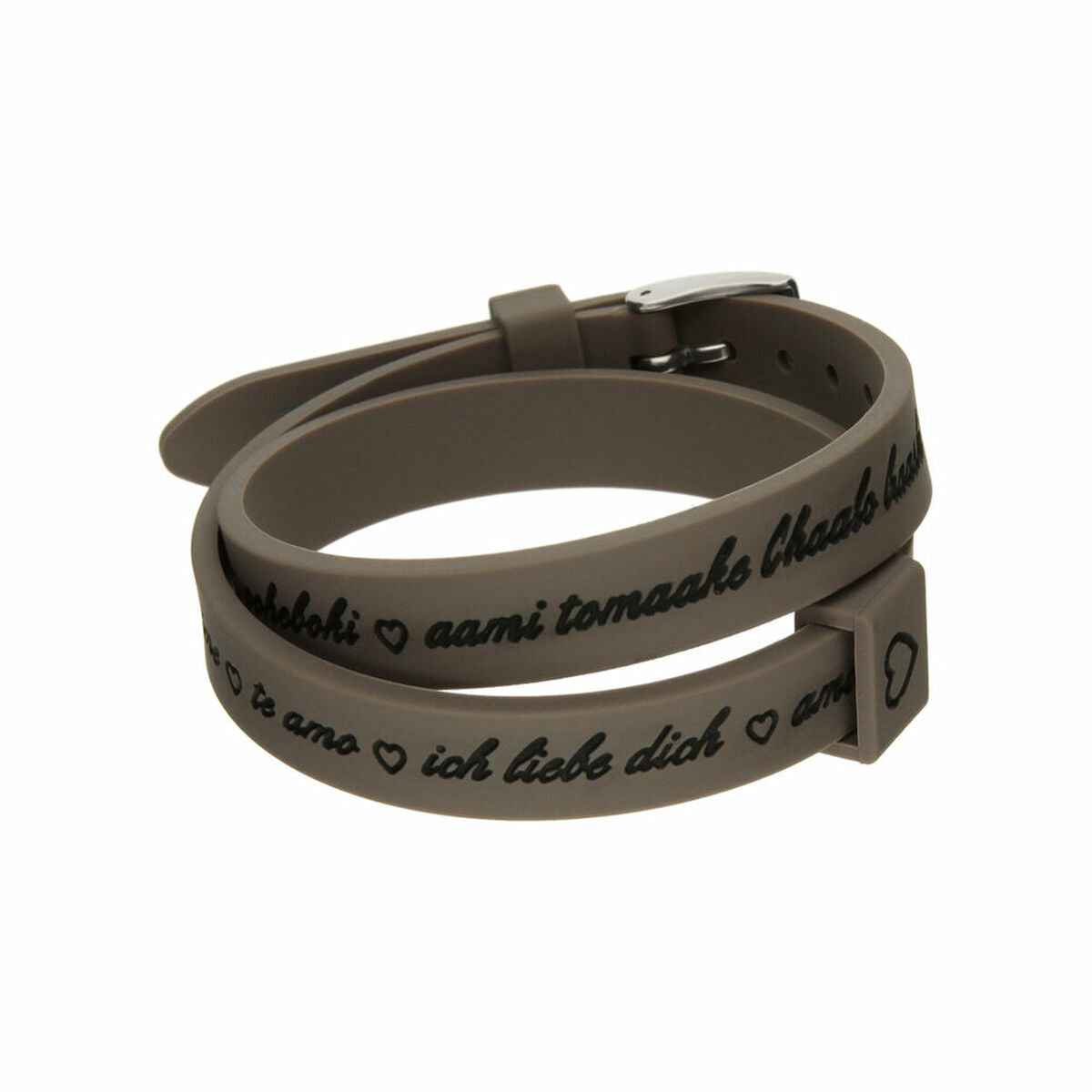 Ladies' Bracelet il mezzometro I LOVE YOU SILVER - BRACCIALE IN SILICONE/SILICONE BRACELET il mezzometro