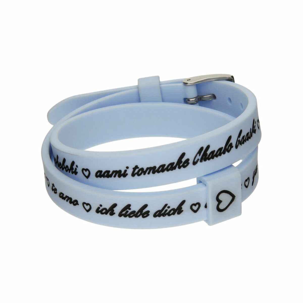 Ladies' Bracelet il mezzometro I LOVE YOU SILVER - BRACCIALE IN SILICONE/SILICONE BRACELET il mezzometro