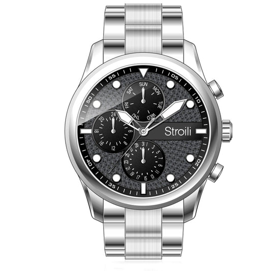 Men's Watch Stroili 1683278 Black Silver Stroili