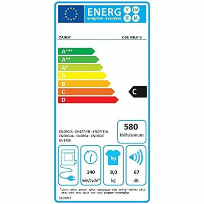 Condensation dryer Candy CSE V8LF-S White 8 kg Candy