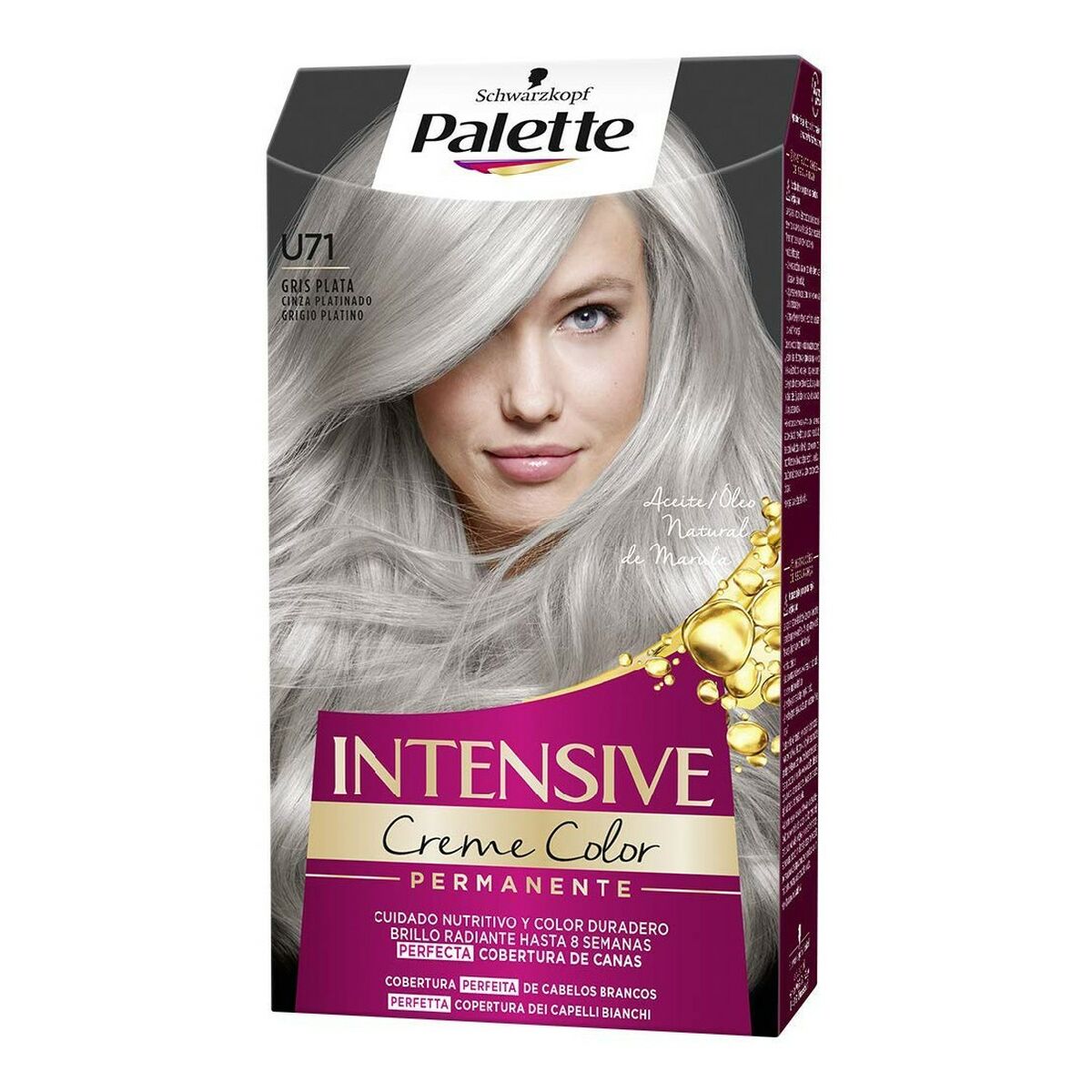 Permanent Dye Palette Intensive Schwarzkopf U71-Gris Plata