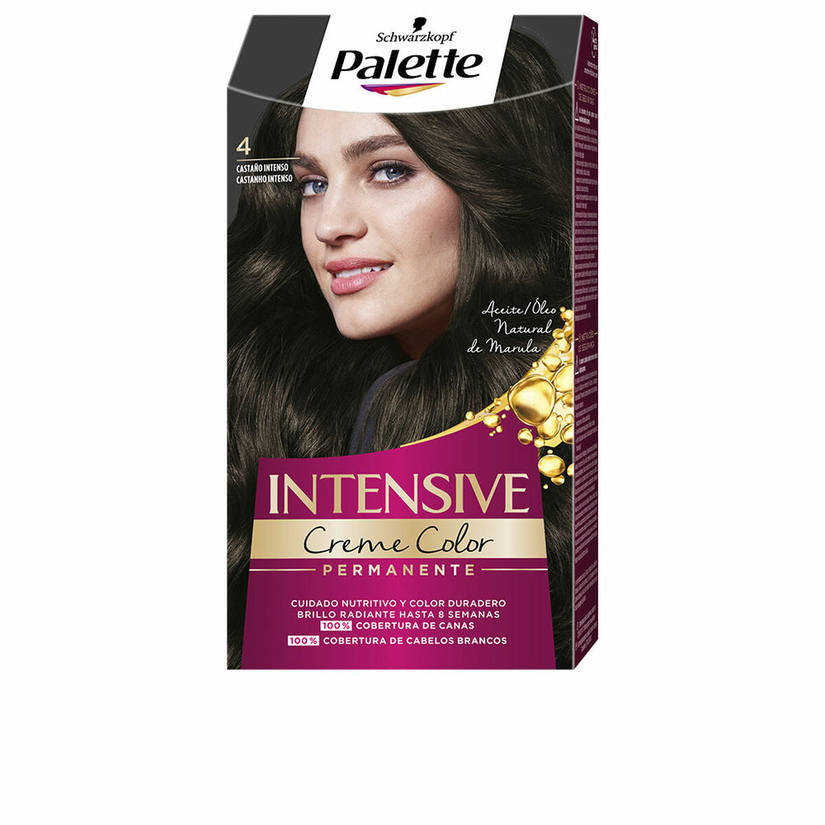 Tinte Permanente Schwarzkopf Intensive Nº 4 Castaño (1 Unidad)