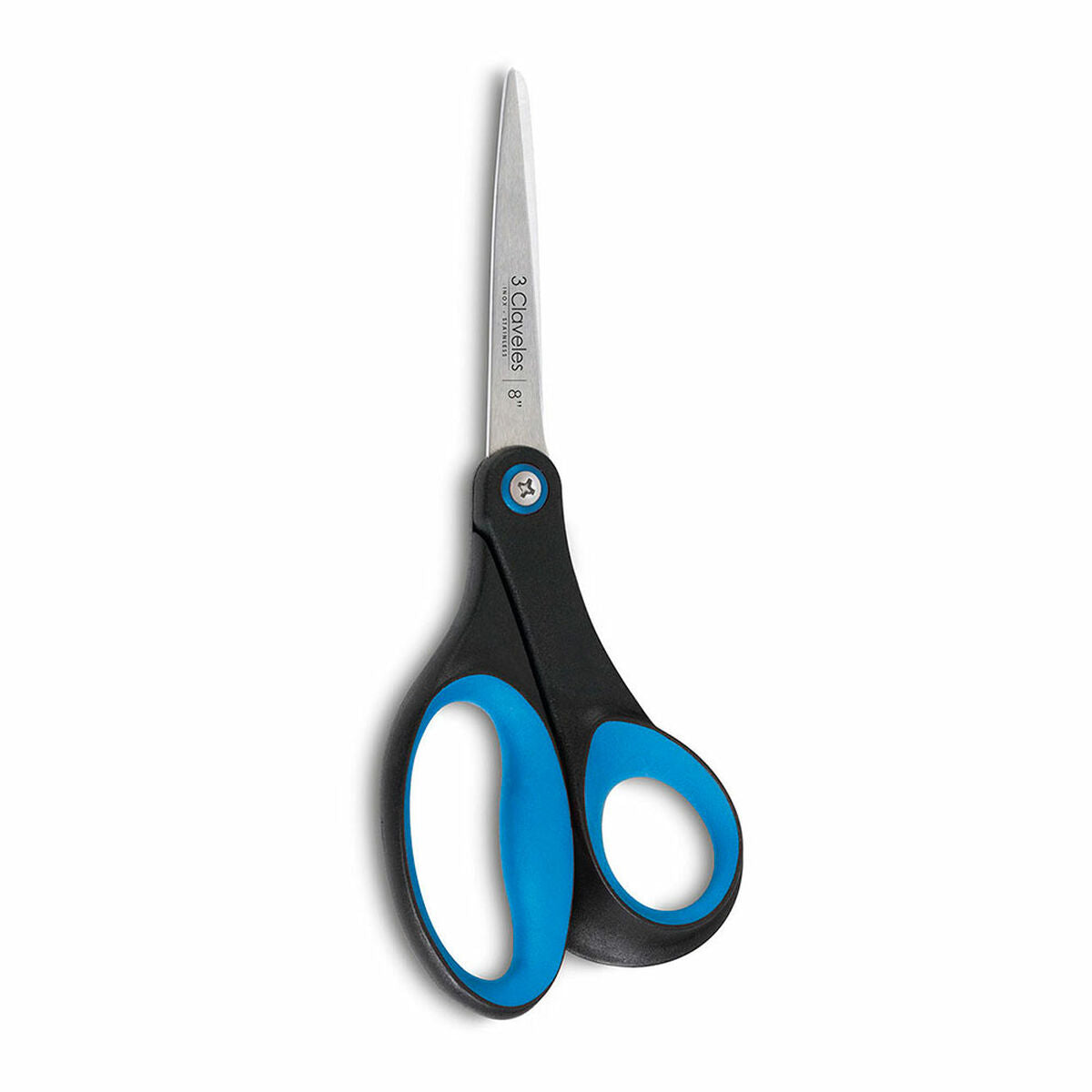 Kitchen Scissors 3 Claveles 8" Stainless steel Blue 3 Claveles