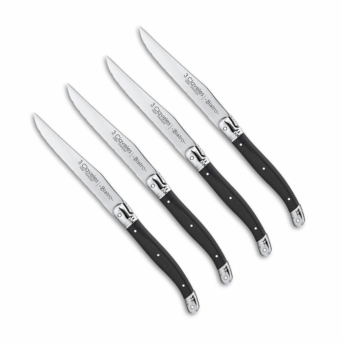 Meat Knife Set 3 Claveles Bistro 11,5 cm (4 Units) 3 Claveles