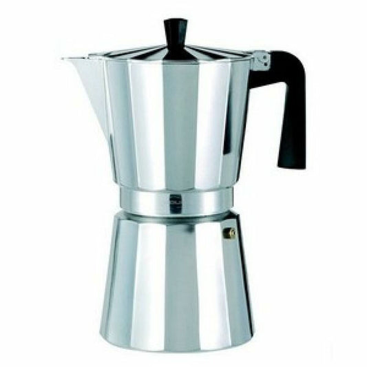 Italian Coffee Pot Valira VITRO 3T Silver Aluminium 3 Cups Valira