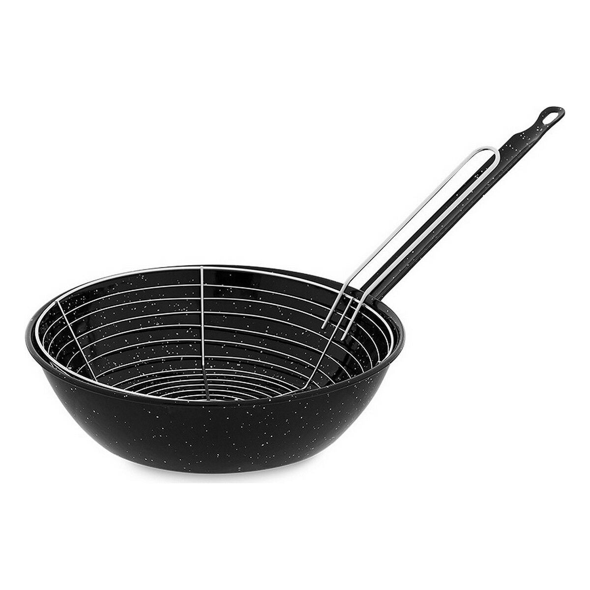 Frying pan with basket Vaello Black Enamelled Steel (Ø 26 cm) Vaello