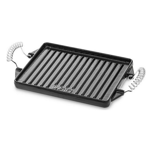 Grill hotplate Vaello Rectangular Black Enamelled Steel (27 x 21 cm) Vaello