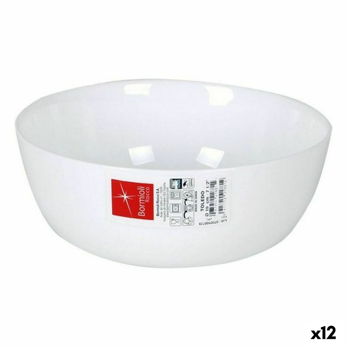 Salad Bowl Bormioli 104811 (12 Units) (ø 19 cm) Bormioli