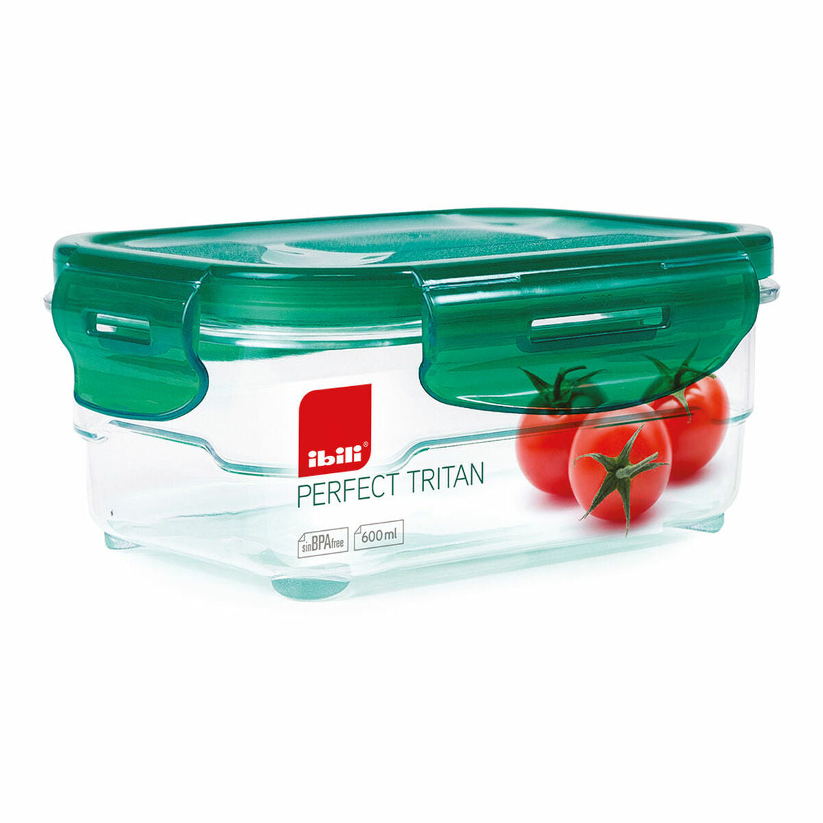 Hermetic Lunch Box Ibili 790406 Plastic 600 ml 16 x 12 x 6,5 cm Green Ibili