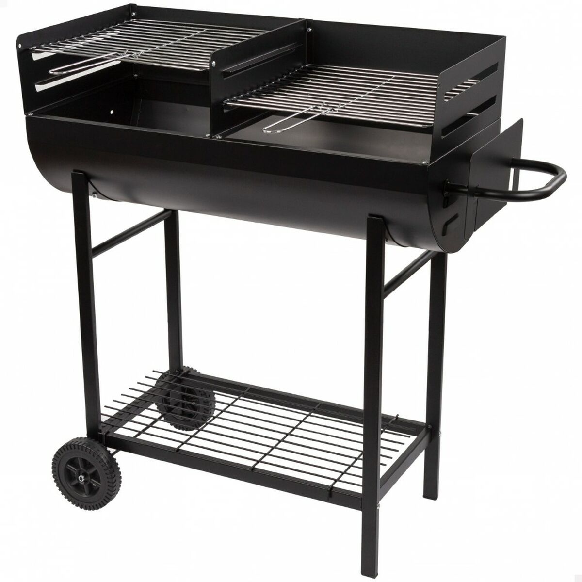 Coal Barbecue with Wheels Aktive Plastic Enamelled Metal 97 x 96 x 42 cm Black Aktive