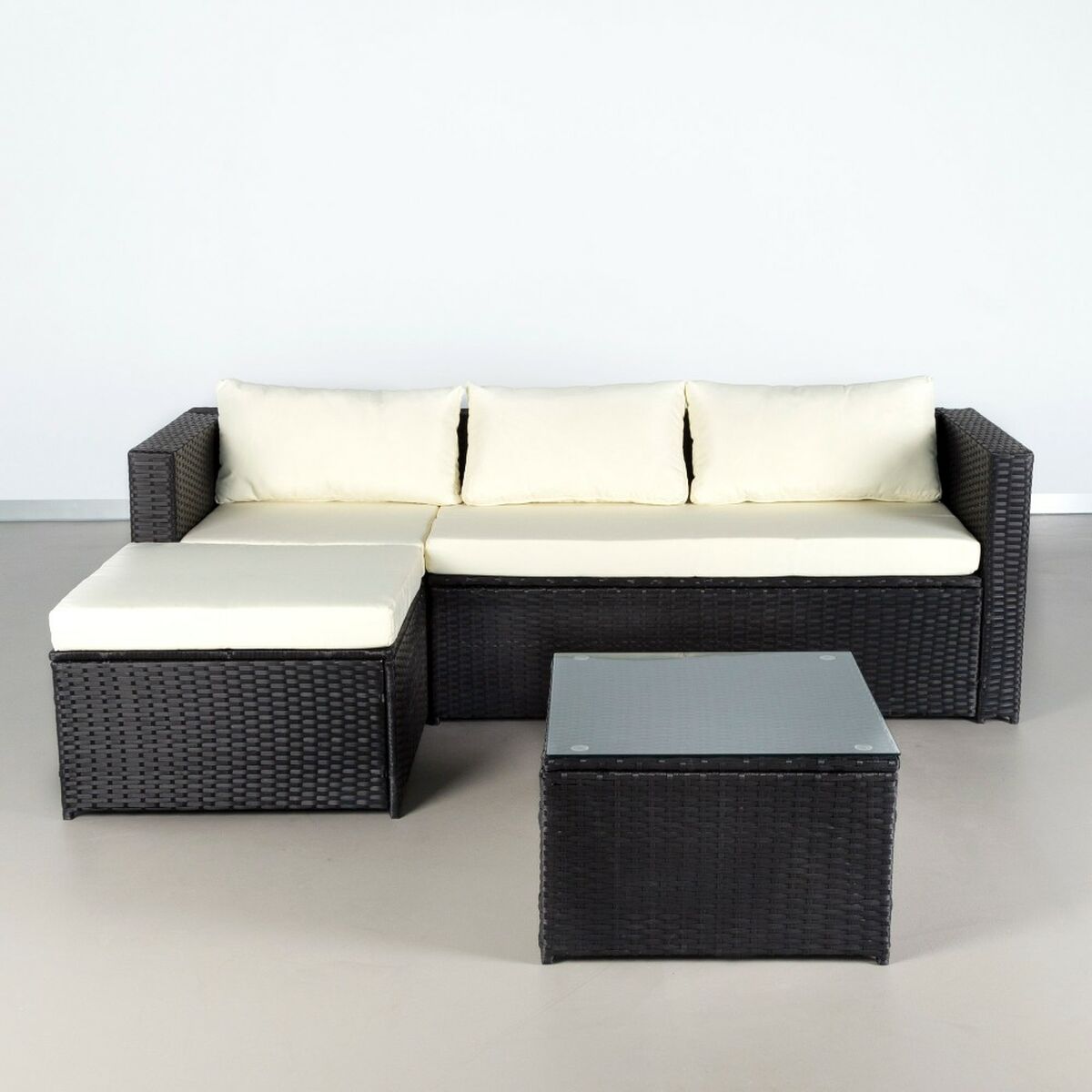 Garden furniture Aktive 3-Seater Sofa Side table 203 x 125 x 64 cm Aktive