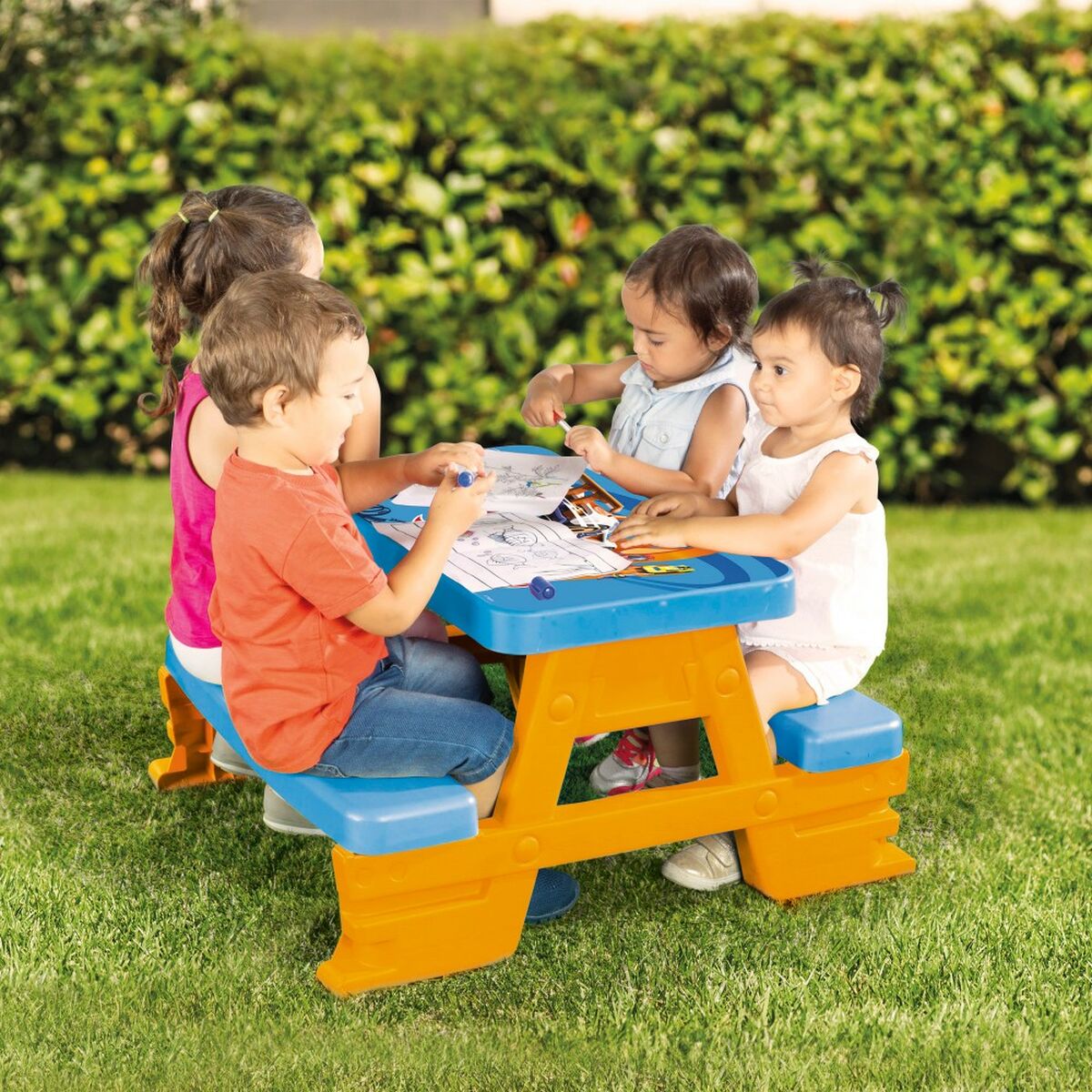 Picnic table Colorbaby Blue Orange Colorbaby