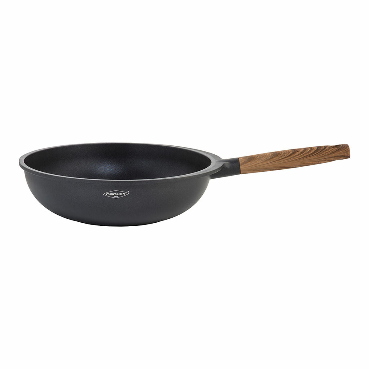 Wok Pan Oroley Nature Wood Cast aluminium 30 cm Oroley