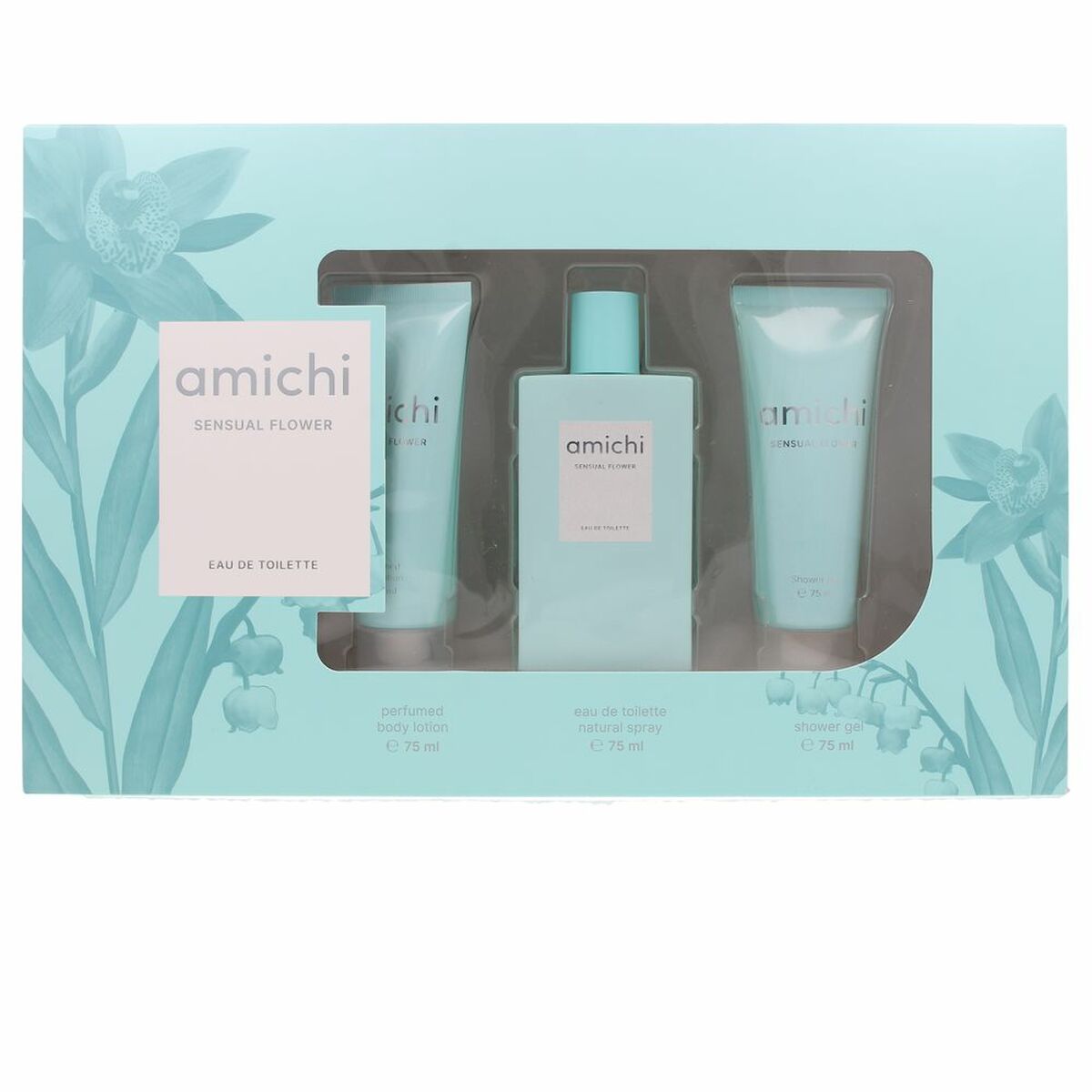 Women's Perfume Set Amichi Sensual Flower 3 Pieces Amichi