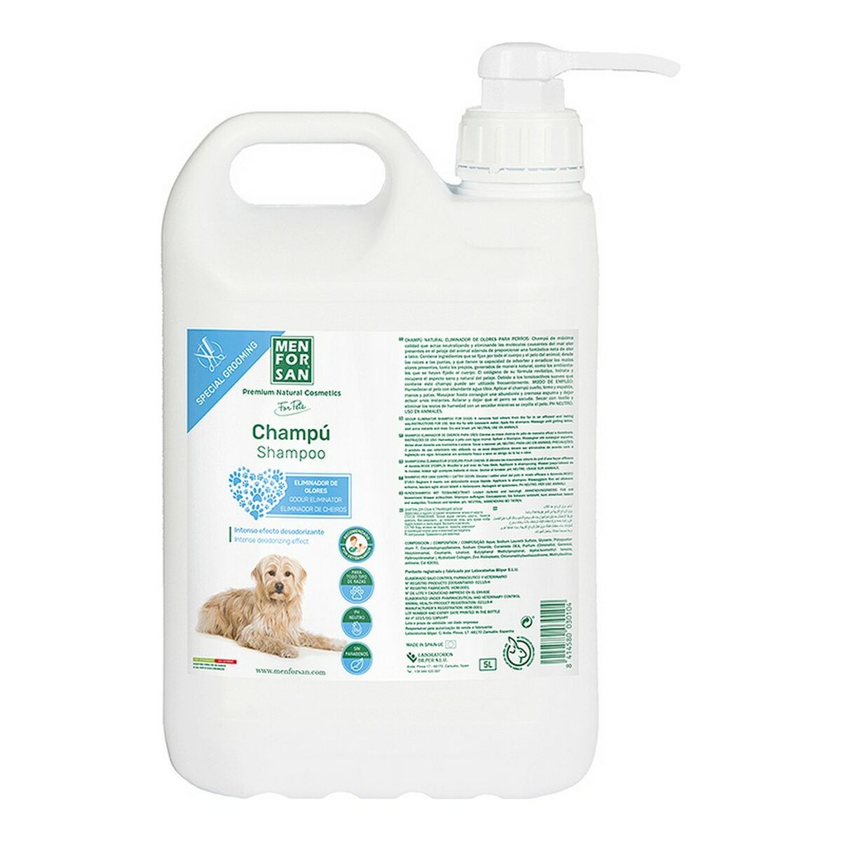 Pet shampoo Menforsan Talcum Powder 5 L Dog Removal of odours Menforsan