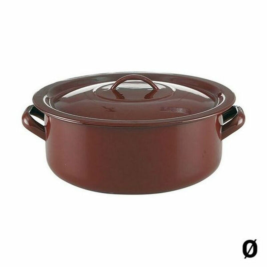 Casserole with lid Quid Classic Brown Enamelled Steel