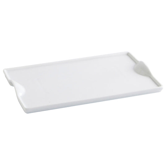 Snack tray Quid Gastro Fun White Ceramic 25,5 x 15,5 cm (6 Units) (Pack 6x) Quid