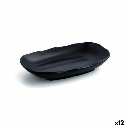 Deep Plate Quid A'bordo Black Plastic 25,5 cm (12 Units) Quid