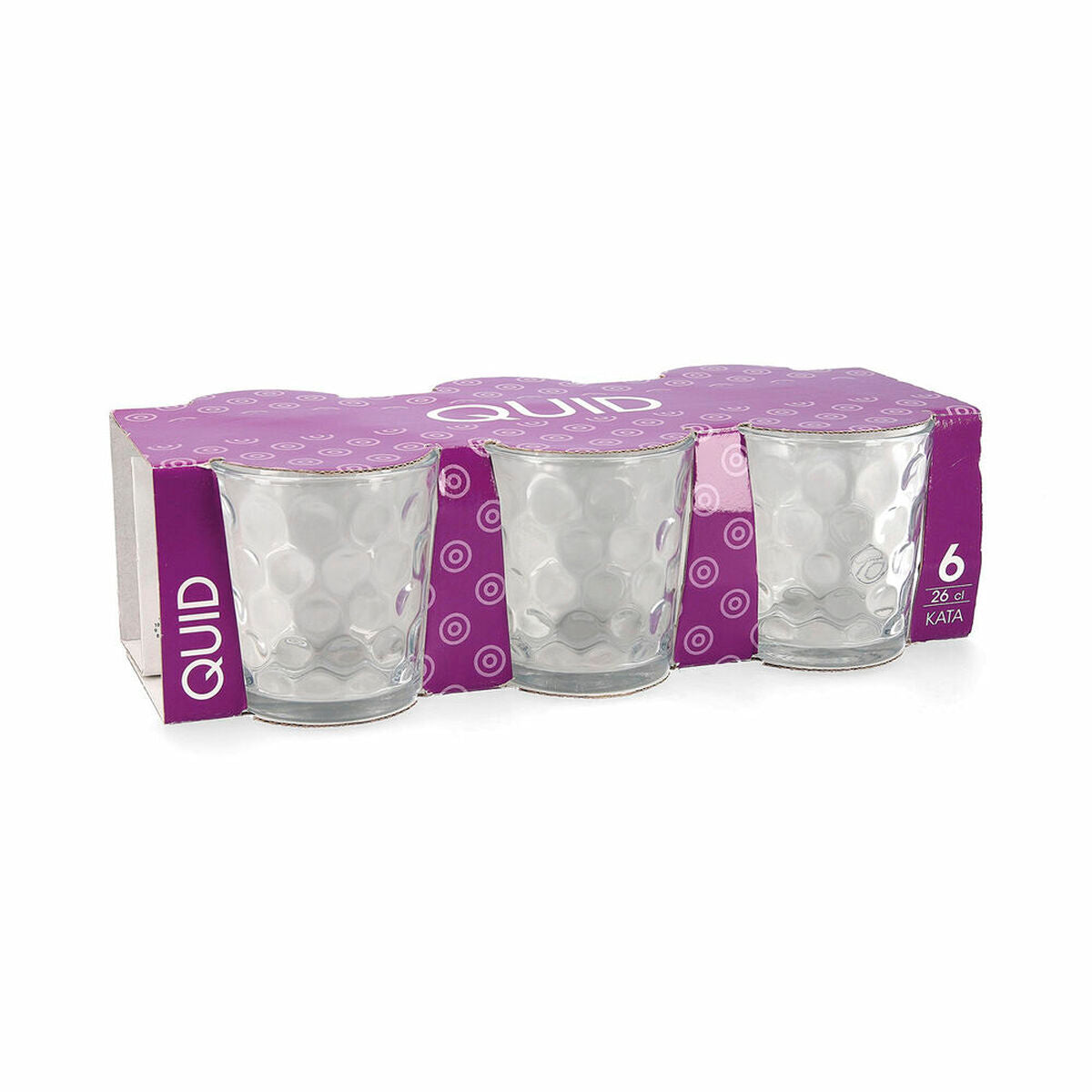 Set of glasses Quid Kata Transparent Glass 260 ml 6 Pieces Quid