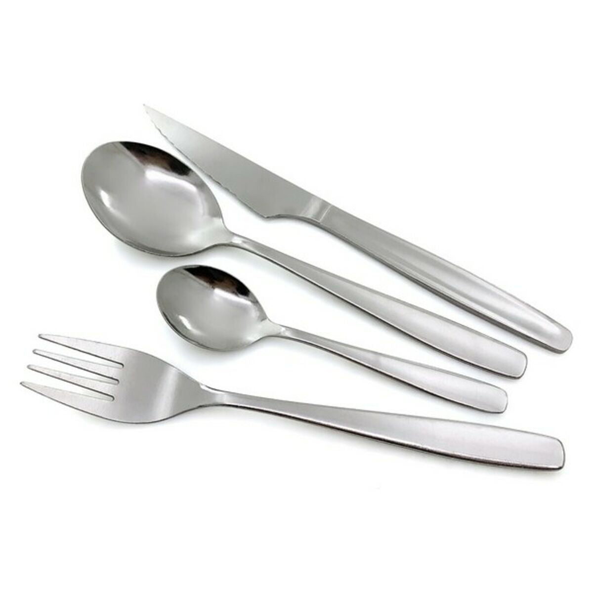 Pieces of Cutlery Scola Metal Steel Stainless steel (24 pcs) BigBuy Home