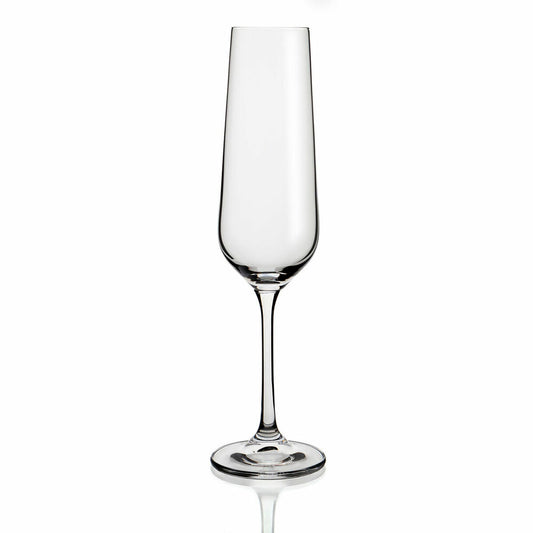 Champagne glass Belia Bohemia Transparent Glass 6 Units (20 cl) Bohemia Crystal