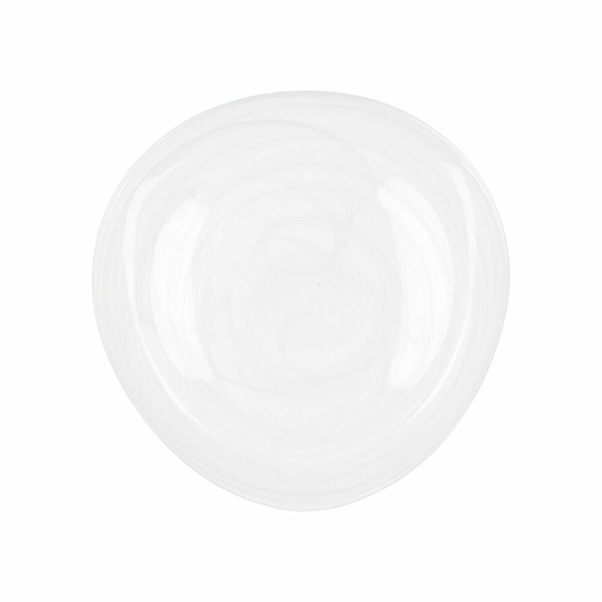 Flat plate Quid Boreal White Glass Ø 30 cm (6 Units) (Pack 6x) Quid