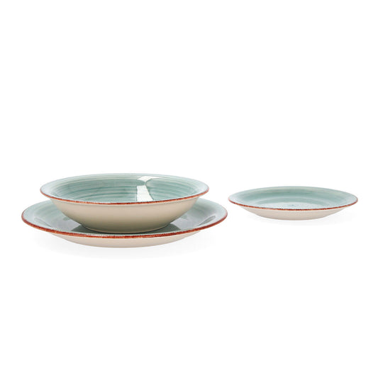 Tableware Quid Vita Aqua Blue Ceramic 18 Pieces Quid