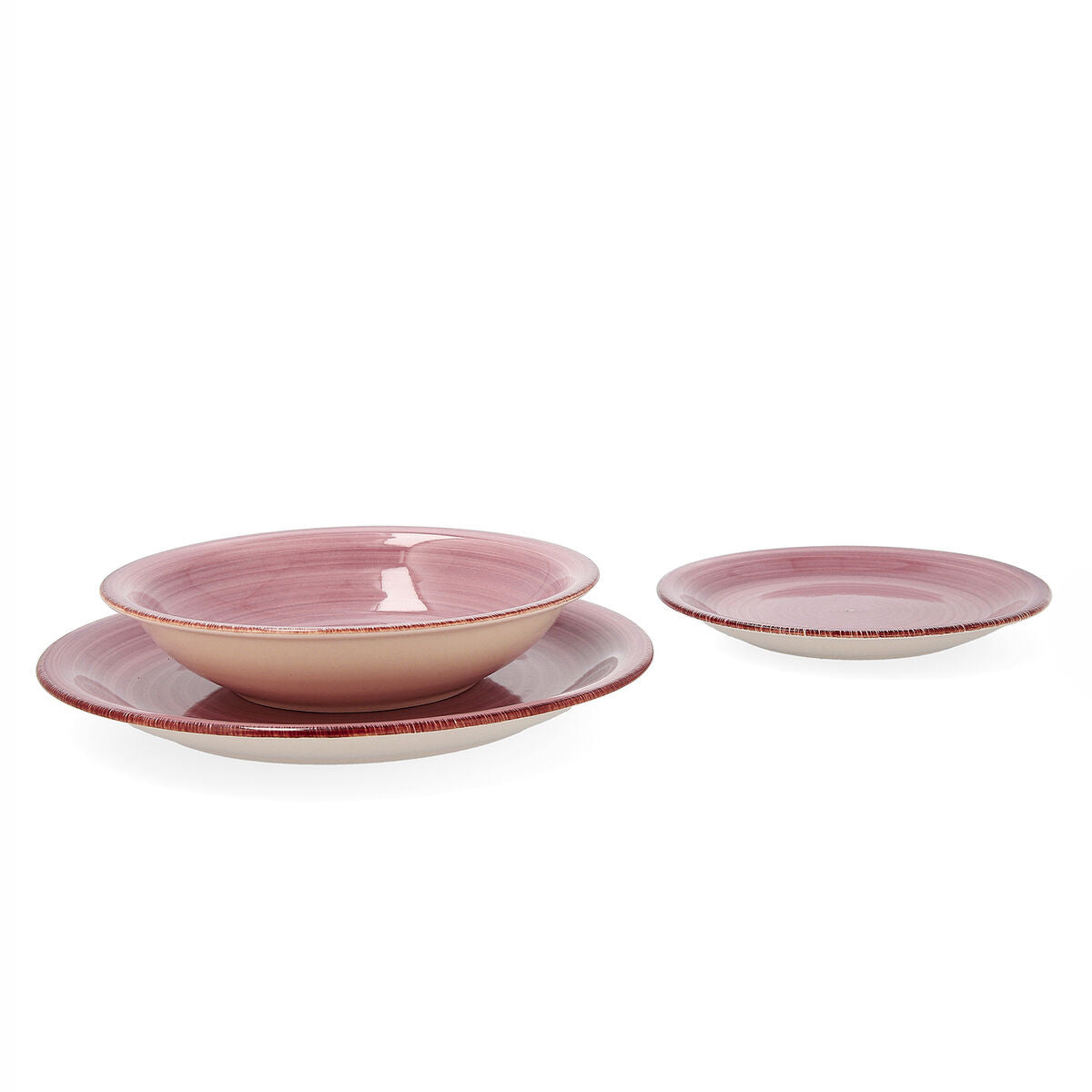 Tableware Quid Vita Peoni Pink Ceramic 18 Pieces Quid