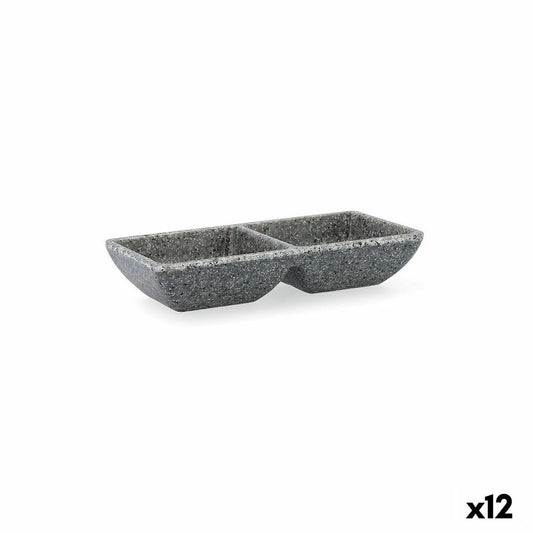 Bandeja Snack Quid Lonja Plástico Gris 17 x 7 x 3 cm (12 Unidades)