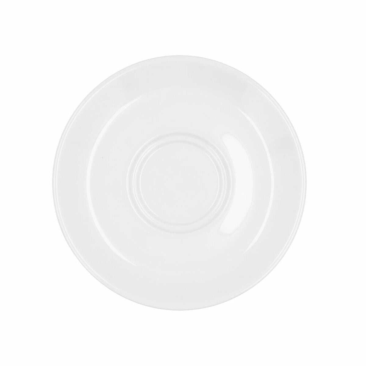 Plate Bidasoa Glacial White Ceramic Ø 15 cm (12 Units) (Pack 12x) Bidasoa