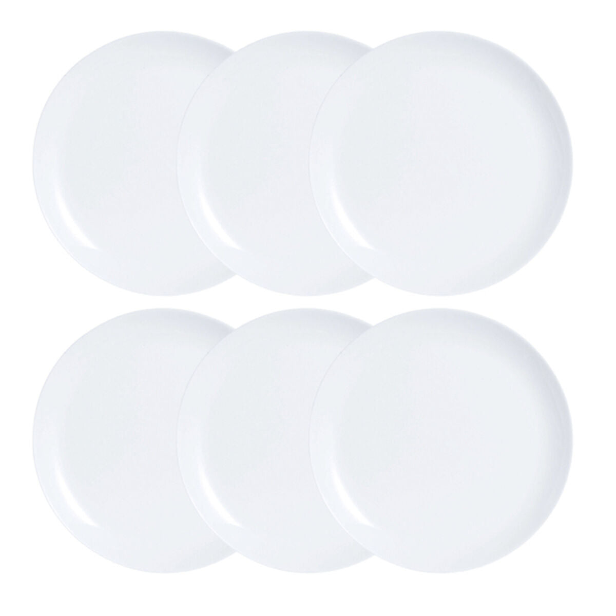 Plate set Luminarc Diwali 6 pcs White Glass Luminarc