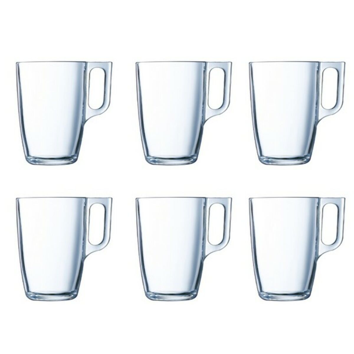 Set of Mugs Luminarc Nuevo Transparent Glass 320 ml (6 Pieces) Luminarc