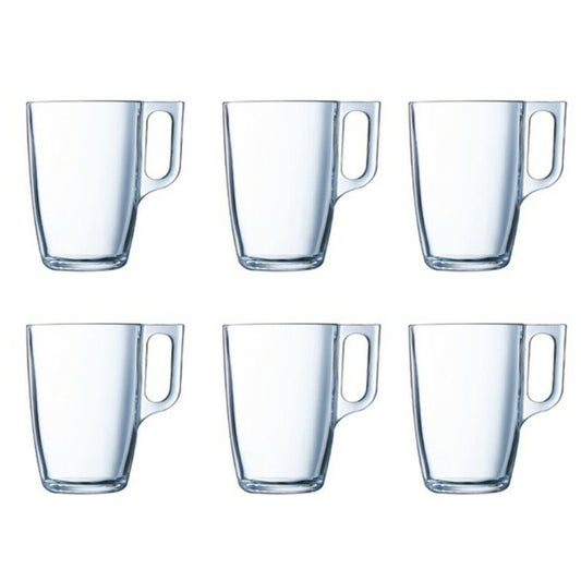 Set of Mugs Luminarc Nuevo Transparent Glass 320 ml (6 Pieces) Luminarc