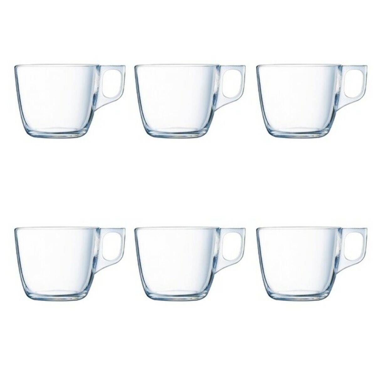 Piece Coffee Cup Set Luminarc Nuevo Transparent Glass 220 ml 6 Pieces (6 pcs) Luminarc