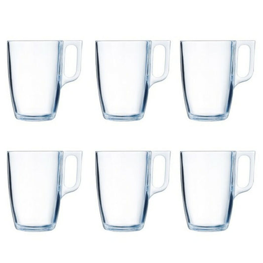 Set of Mugs Luminarc Nuevo (6 pcs) Transparent Glass 400 ml (6 Pieces) Luminarc