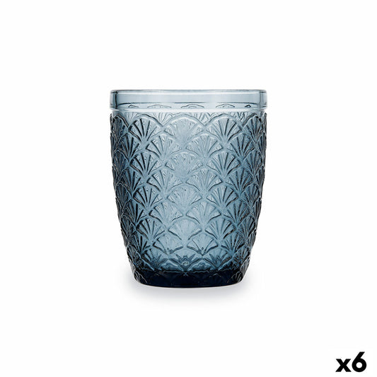 Vaso Bidasoa Blue Moon Cristal Azul 240 ml (6 Unidades)