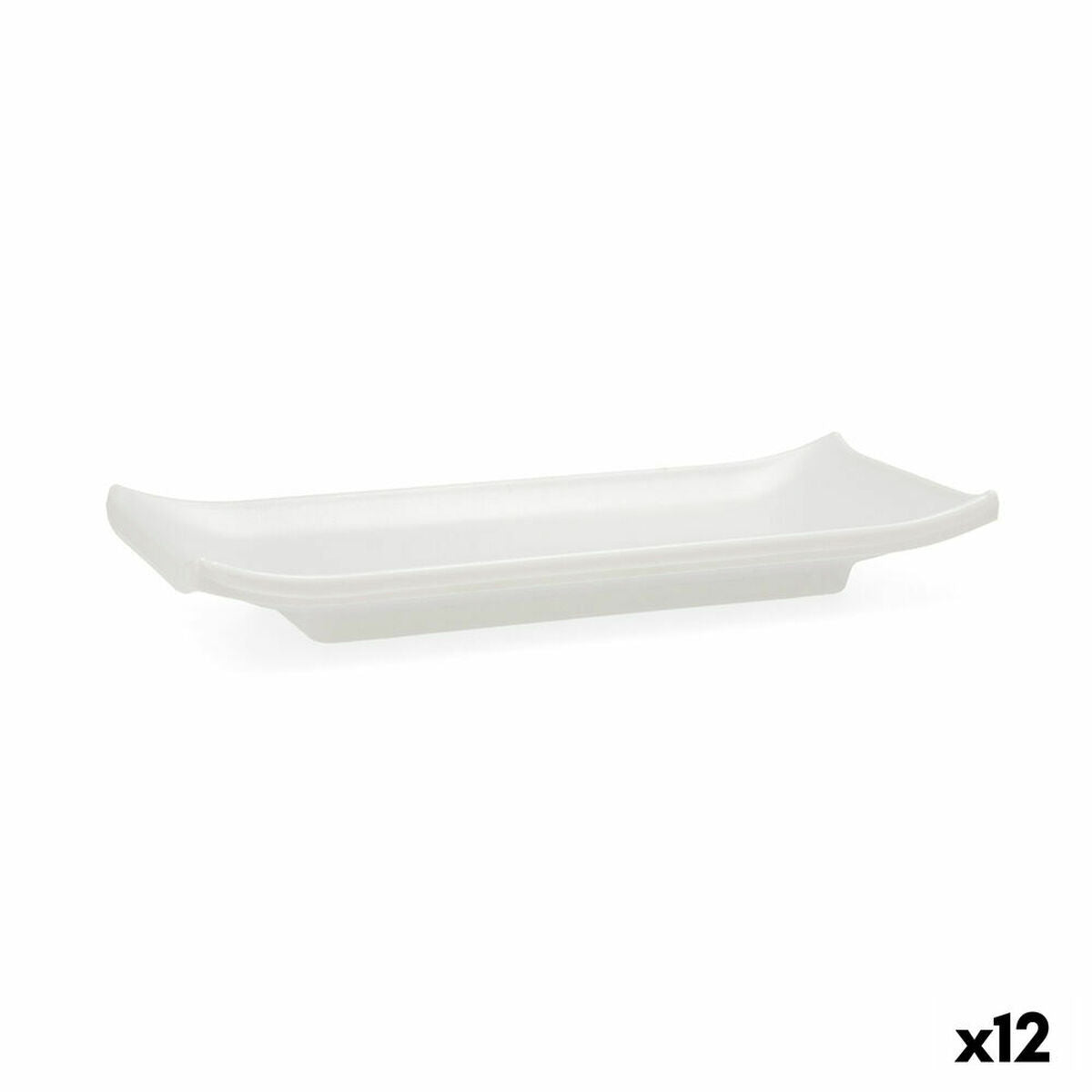 Tray Quid Select White Plastic 22,4 x 9,5 x 3 cm Sushi (12 Units) Quid