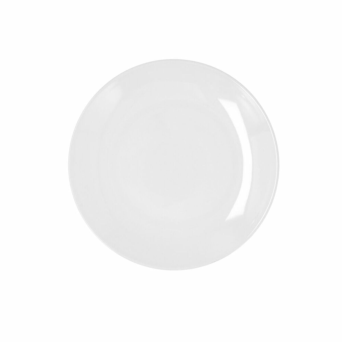 Flat plate Bidasoa Glacial Coupe Ceramic White (21 cm) (Pack 6x) Bidasoa