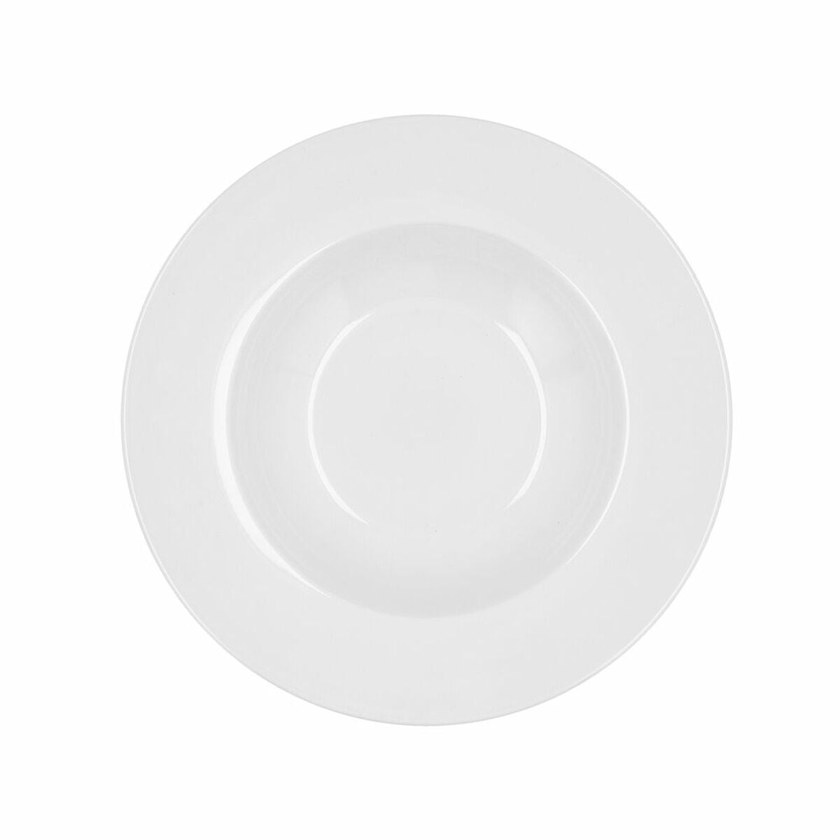 Deep Plate Bidasoa Glacial Ceramic White (23,5 cm) (Pack 6x) Bidasoa