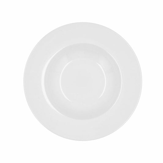 Deep Plate Bidasoa Glacial Ceramic White (23,5 cm) (Pack 6x) Bidasoa